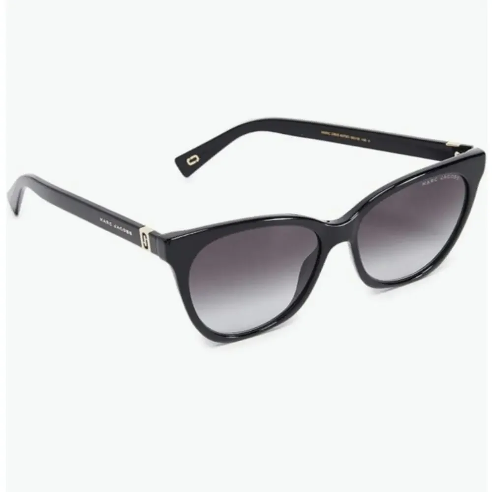 Marc Jacobs Women's Marc 336/S Cat Eye Sunglasses, Black/Gray Shaded